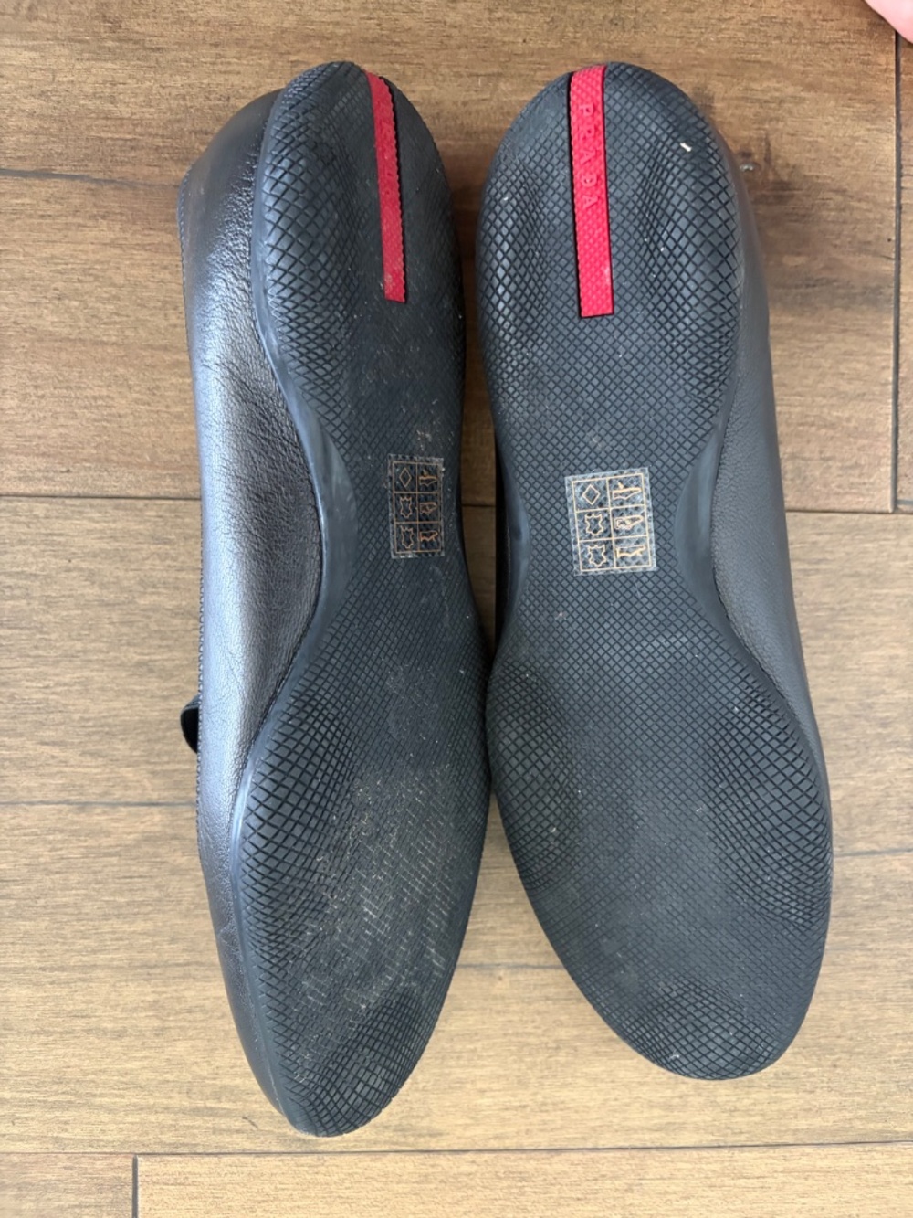 Prada Women’s Mary Jane Ballet Flats Black Leather Size 38 unworn - Picture 4 of 6